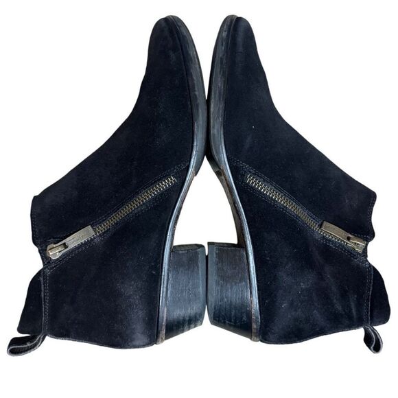 Paul Green Black Suede Jillian Ankle Booties - Picture 9 of 13